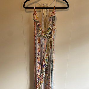 Flying Tomato Boho Print Halter Dress